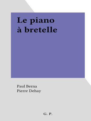 cover image of Le piano à bretelle